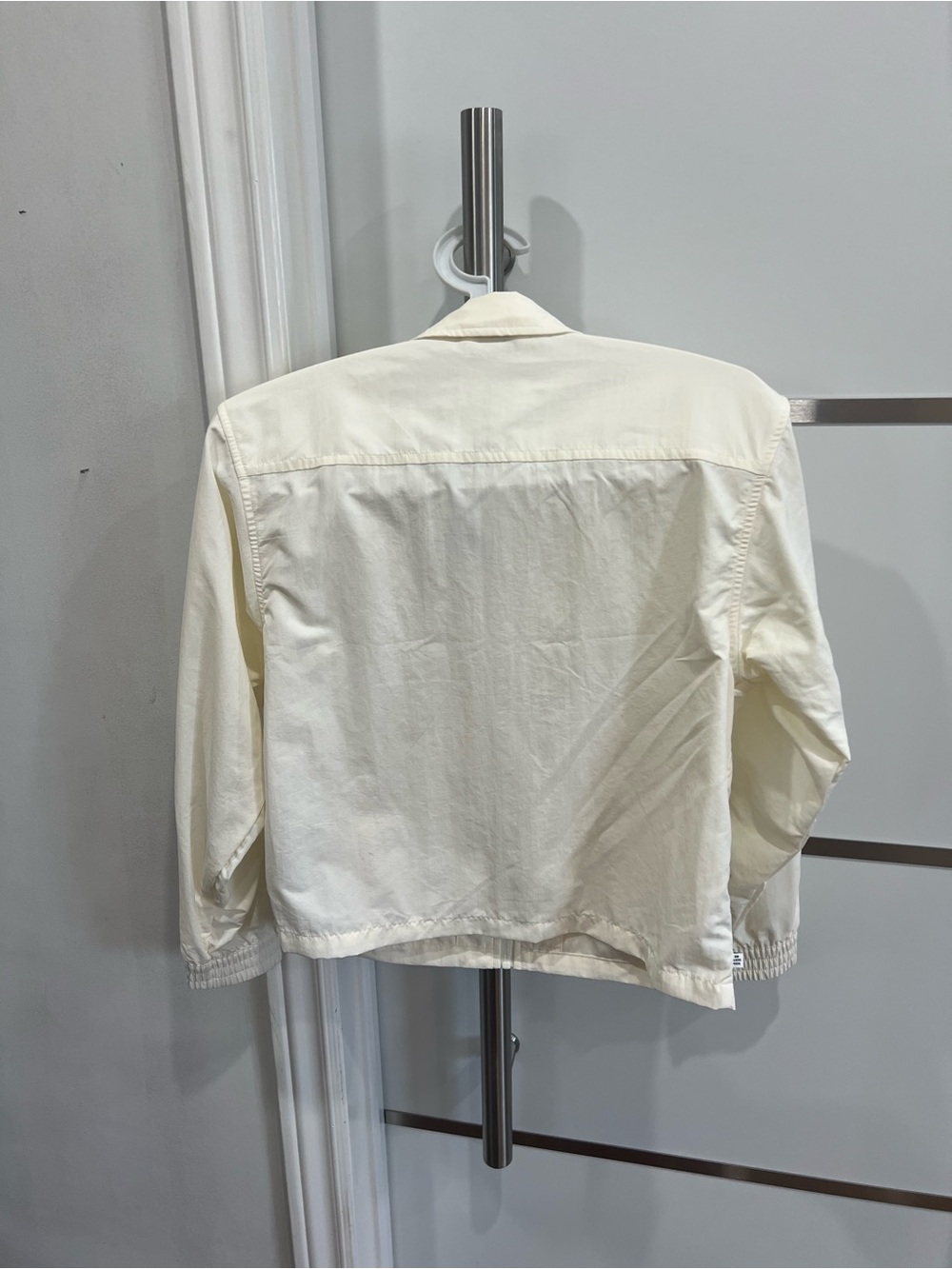 adidas Originals Off White Jacket with Green Trefoil Logo - Picture 7 of 11